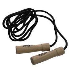 EVERLAST 木柄皮革跳繩, 棕色+黑色