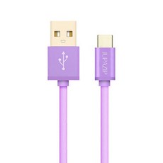 주파집 고속충전 케이블 C타입 매쉬 케이블, 퍼플, 1개, 3m
