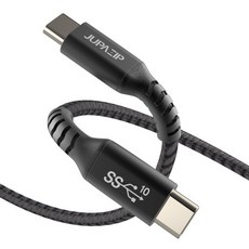 JUPAZIP Thunderbolt PD Type C to C USB 3.1 高速充電線 100W GEN2, 混合色, 1個, 1m