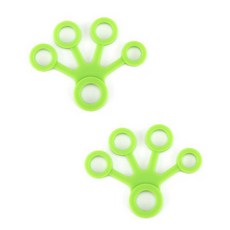 手部瑜珈矽膠手指握力器 12g*2入, 綠色