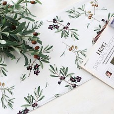 DECOTONIK 桌旗, 橄欖綠, 2人座(寬 25cm x 長 130cm), 1個