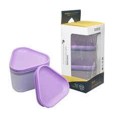COCO NORY 3角形食品容器, Juicy Grape, 3入