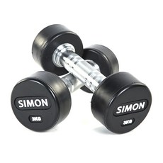 사이먼스포츠 고무코팅 아령 3kg, 2개