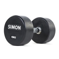 사이먼스포츠 고무코팅 아령 15kg, 사이먼아령-15kg, 블렉, 1개