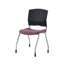 플러키 사무용 의자 팔무 고정형, 블랙 + 바이올렛