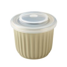 mommy's table 含蓋圓形食物保鮮盒, 燕麥色