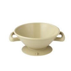 mommy's table 防傾倒矽膠雙耳兒童碗, 燕麥色, 1入