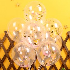 파티해 모던믹스 컨페티풍선 20p + 손펌프 랜덤발송 +컬링리본 + 스펀지닷 세트, 핑크, 1세트