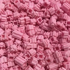 Brick World Tok Tok Play 顏色變形塊拉鍊支架補充裝 500p, 淺粉色