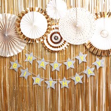 明星生日派對裝飾組, 亮灰色, 1套