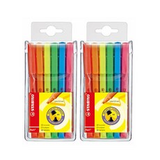 STABILO 思筆樂 閃光熒光筆6色套組, 混色, 2個