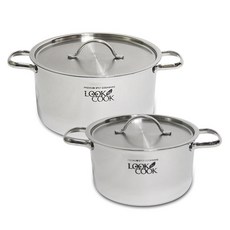 Kitchen-Art IH不鏽鋼雙耳鍋組 2款, 混色, 雙柄鍋20cm+雙柄鍋24cm