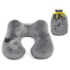 Journey Beyond 氣泵頸枕 + 小袋套組, 灰色的