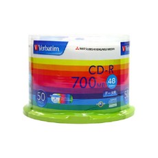 Verbatim 威寶 三菱 CD-R 700MB 48X 可打印 CD 50p, 單品