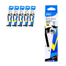 deLi 學生鉛筆 EU55090 2B 12入, 黑色的, 6套