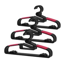 Livovo 成人防滑衣架, 黑色+粉色, 30個