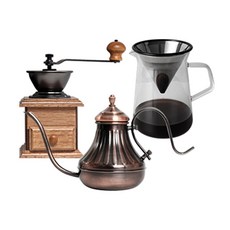 KALDIN 咖啡手磨+滴水口+手滴套組AP-05, 1組, 混色