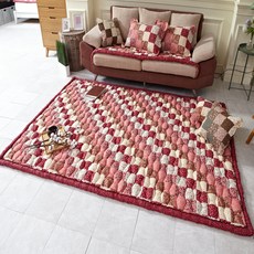 Volume棉質立體感拼接墊四件組