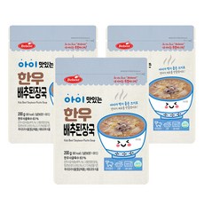 Bebest 孩童即食料理包, 牛肉白菜大醬湯, 200g, 3包