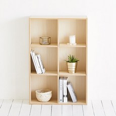 룸앤홈 3단 6칸 데일리 책장, 내추럴