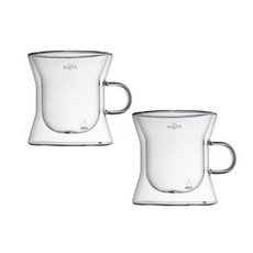 Casamuti蝴蝶結雙層玻璃杯 330ml, 單色, 2個