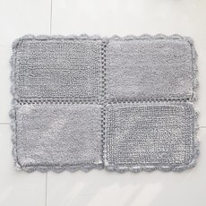 레이스 스퀘어 발매트, 그레이