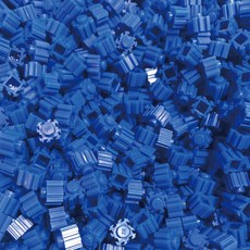 Brick World Tok Tok Play 顏色變形塊拉鍊支架補充裝 500p, 深藍