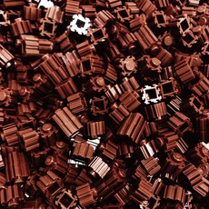 素色拼豆積木補充包 500入, 棕色的