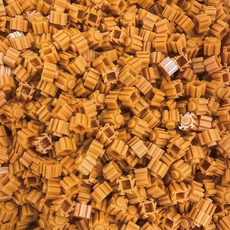 Brick World Tok Tok Play 顏色變形塊拉鍊支架補充裝 500p, 暗黃色