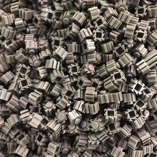 Brick World Tok Tok Play 顏色變形塊拉鍊支架補充裝 500p, 深灰色