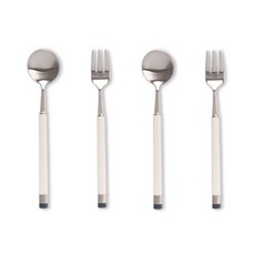 Bogen 卡拉套組 銀白色, 1套, 茶匙 2p + 叉子 2p