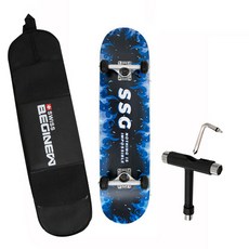 SWISS BEGINEW 滑板 + 收納袋 + 維修工具組, 藍色