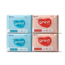 grin7 超薄衛生棉護翼M號12包*2包+L號10包*2包套組, 1套, 大型