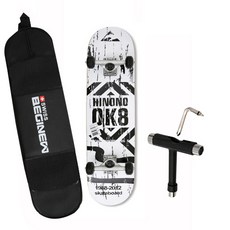 SWISS BEGINEW 滑板+包+修復工具套組, 白色