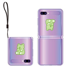 클리어 디자인 휴대폰 케이스 + 스트랩 랜덤발송