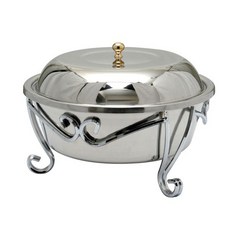 圓形燉煮盤加長不鏽鋼 14號 電器用 JH-022, 混色, 1個