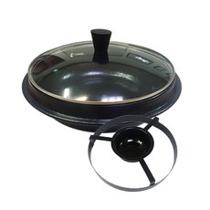 Jangmonim Gamasot 不沾湯鍋+玻璃鍋蓋+底座, 28 x 9 厘米, 混色