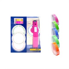 모텍스 라벨 메이커 또각이 E-404 + 리필테이프 B세트, 핑크, 1세트