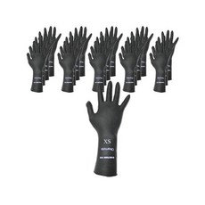 染髮用長手套 XS 20入, 黑色的, 1個