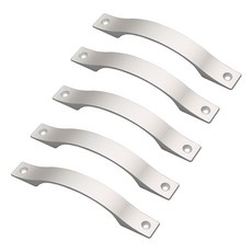 Choice五金 螺絲固定用 2孔正面把手 銀色 中, 5個