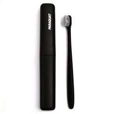 柔軟攜帶式牙刷+牙刷盒 黑色, 1組