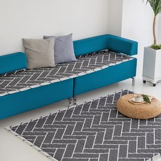 initium 人字紋印花泡泡紗沙發墊