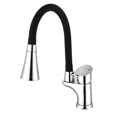 다인이엔지 Lucky 單孔廚房水槽水龍頭 DS140 黑色, 1個