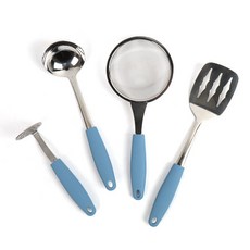 투데코 스텐레스 주방 조리도구 4종 세트, 블루, 1개