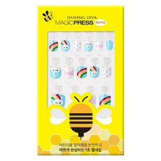 데싱디바 매직프레스 뉴 키즈 어린이 네일팁 세트, 레인보우, 1개