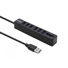 Coms 6埠 USB 2.0 多功能集線器讀卡機 TB026, 單一顏色