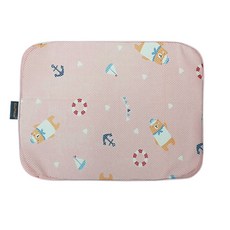 Gio Pillow 網狀透氣兒童枕頭套, 粉色水手小熊款