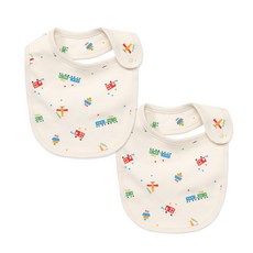 withorganic 印花圍兜2件組