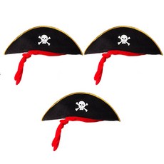 Stupid 虎克船長帽 寬版, 混色, 3個