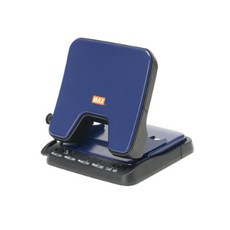 MAX JAPAN 2孔固定式打孔機 DP-35T 80mm, 海軍藍, 1入